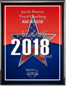 Nashville music instructor award - voice lessons nashville 6